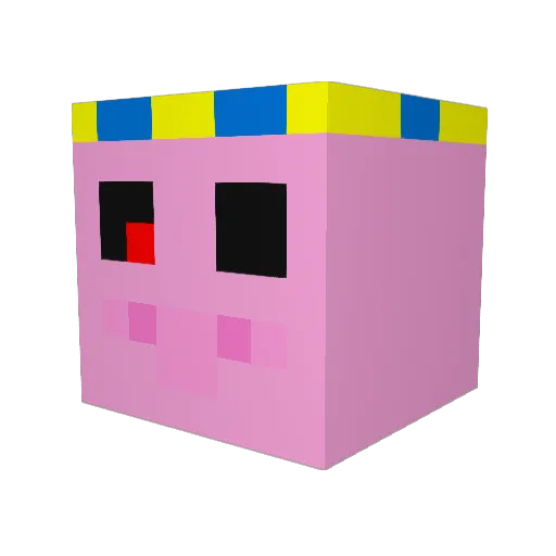 KingPogPigYT Minecraft avatar head, 3D render
