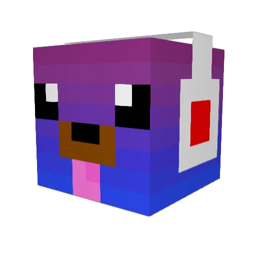 KingPotato_1 Minecraft avatar head, 3D render