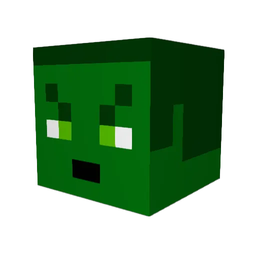 KingPring Minecraft avatar head, 3D render
