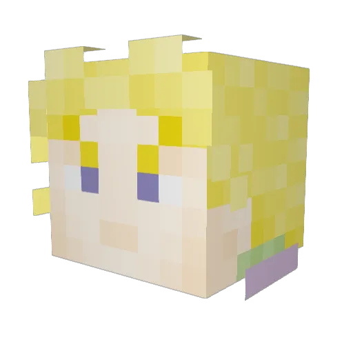 KingProPlayer Minecraft avatar head, 3D render