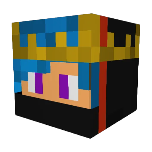 KingRANdxm Minecraft avatar head, 3D render
