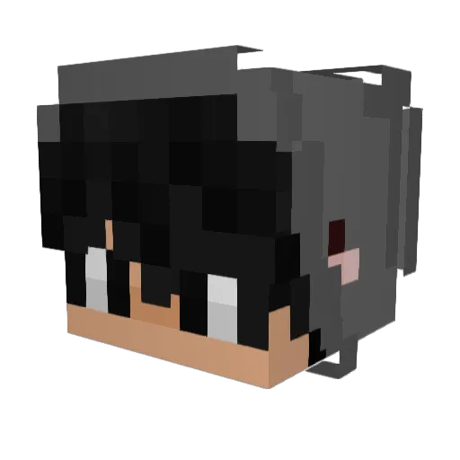 KingRafay Minecraft avatar head, 3D render