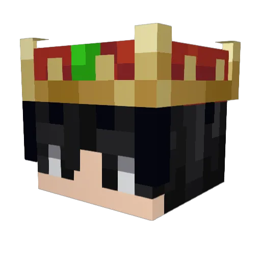 KingRampage Minecraft avatar head, 3D render