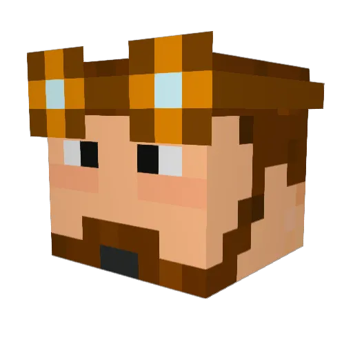KingRamse Minecraft avatar head, 3D render