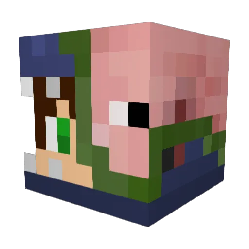 KingRamseys Minecraft avatar head, 3D render