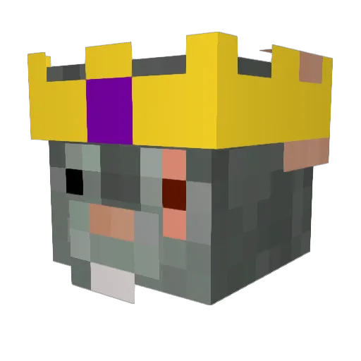 KingRatticus Minecraft avatar head, 3D render
