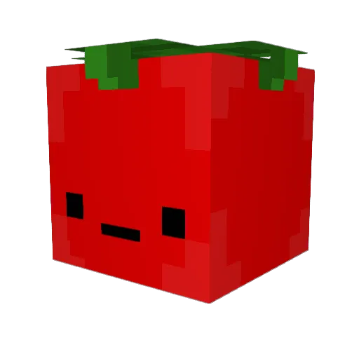 KingRedTomato Minecraft avatar head, 3D render