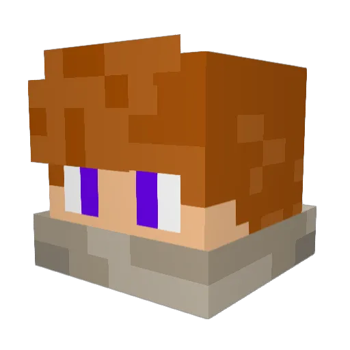 KingRevisily Minecraft avatar head, 3D render