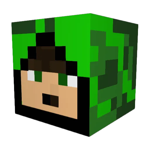 KingRiley1 Minecraft avatar head, 3D render