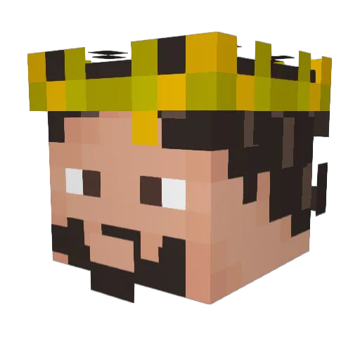 KingRossAM Minecraft avatar head, 3D render