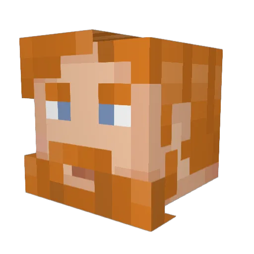 KingRowe Minecraft avatar head, 3D render