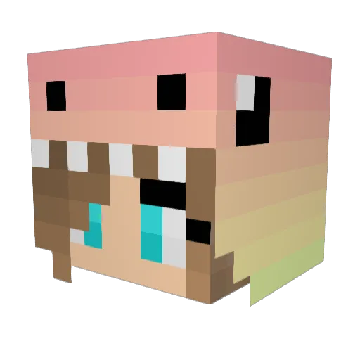 KingRupertR Minecraft avatar head, 3D render