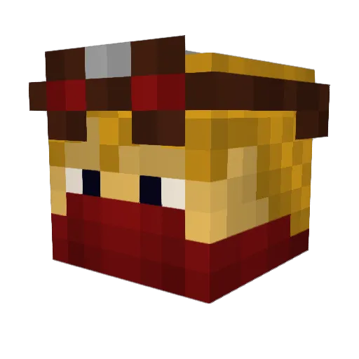 KingSWE Minecraft avatar head, 3D render