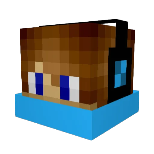 KingSaRu Minecraft avatar head, 3D render