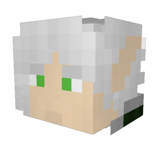 KingSauer Minecraft avatar head, 3D render