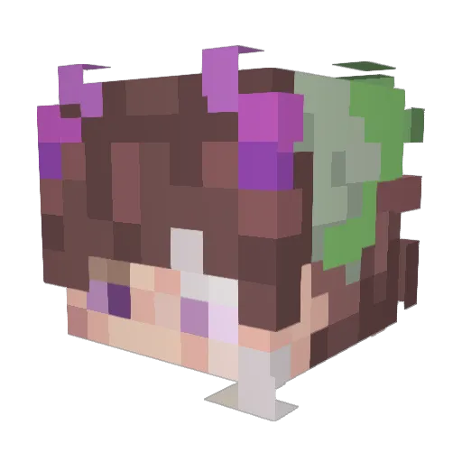 KingScarlol Minecraft avatar head, 3D render