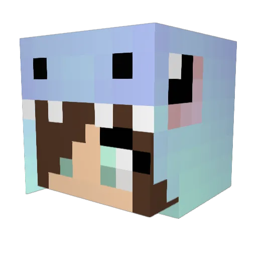 KingScouteey Minecraft avatar head, 3D render