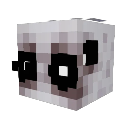 KingSeaSlug Minecraft avatar head, 3D render