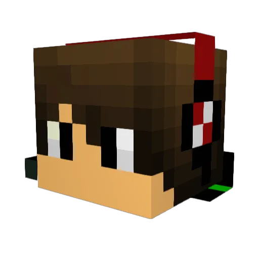 KingSharkGames Minecraft avatar head, 3D render