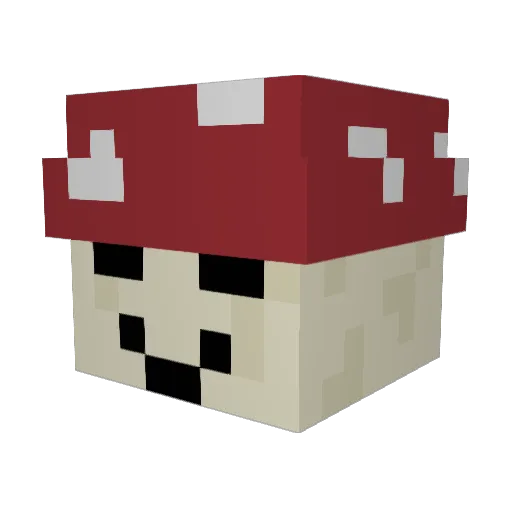 KingShiitake Minecraft avatar head, 3D render