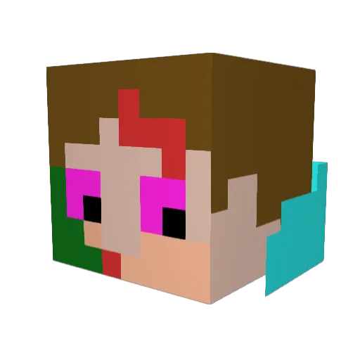 KingShirE Minecraft avatar head, 3D render