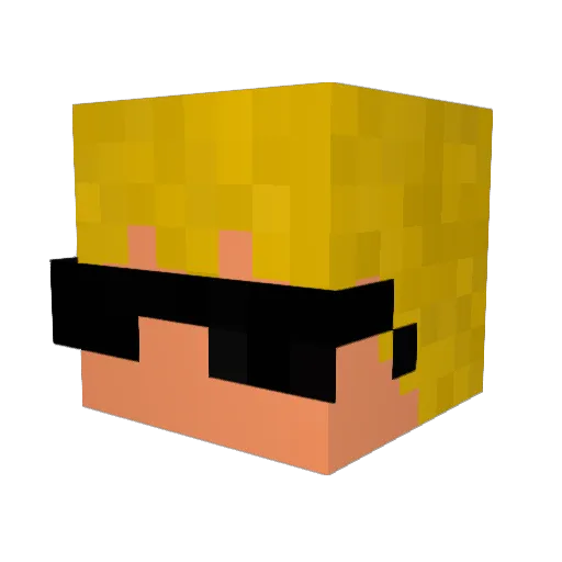 KingSilent Minecraft avatar head, 3D render