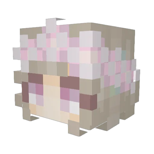 KingSira Minecraft avatar head, 3D render