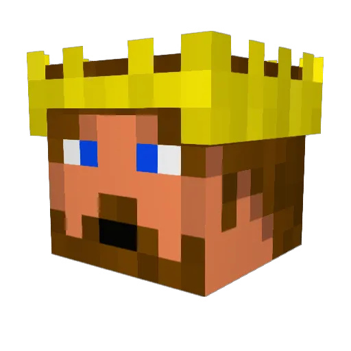KingSkely Minecraft avatar head, 3D render