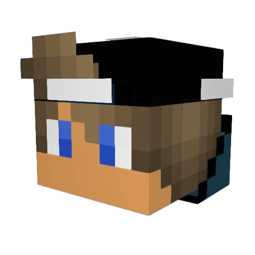 KingSniiper Minecraft avatar head, 3D render
