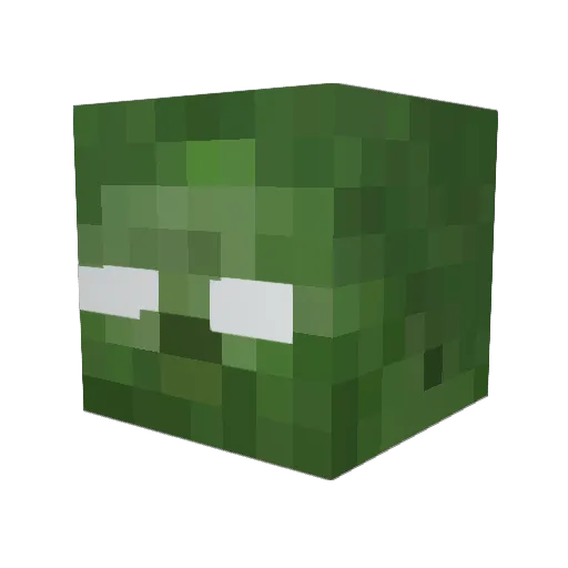 KingSnorky Minecraft avatar head, 3D render