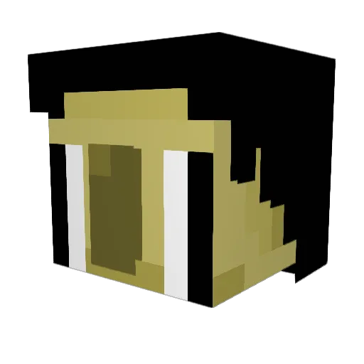 KingSpinelli Minecraft avatar head, 3D render