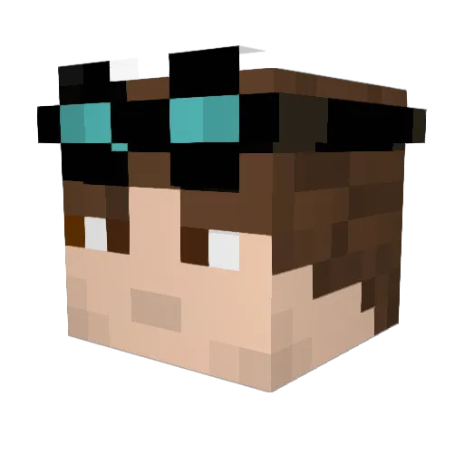 KingSteevys Minecraft avatar head, 3D render