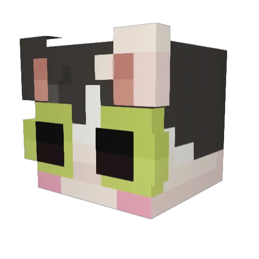 KingTakemoto Minecraft avatar head, 3D render