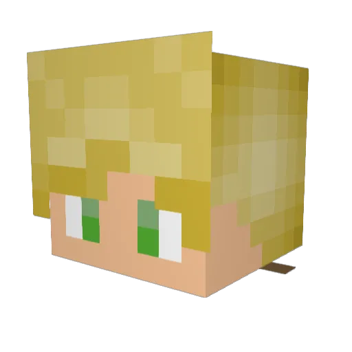 KingTakko Minecraft avatar head, 3D render