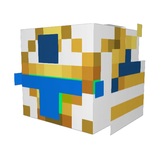 KingTechnologic Minecraft avatar head, 3D render