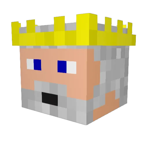 KingThibo Minecraft avatar head, 3D render