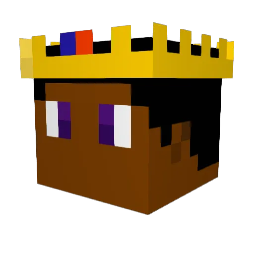 KingTiles1 Minecraft avatar head, 3D render