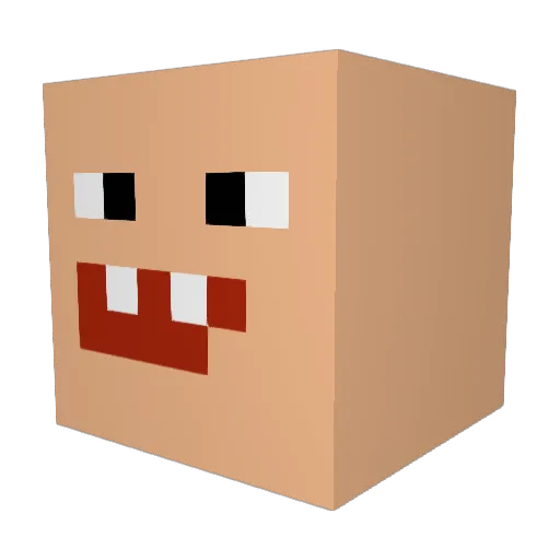 KingTonyKing Minecraft avatar head, 3D render
