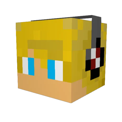 KingTuur Minecraft avatar head, 3D render