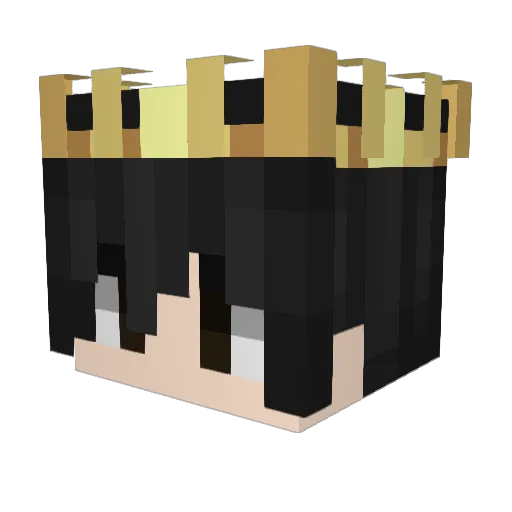 KingUmbraa Minecraft avatar head, 3D render