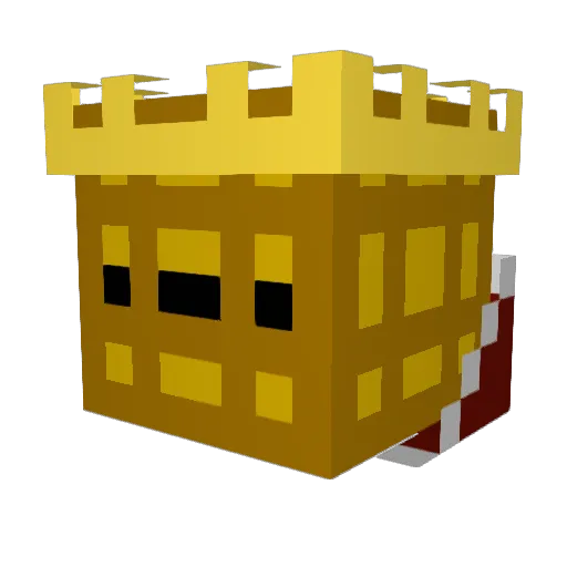 KingWaffle_42 Minecraft avatar head, 3D render