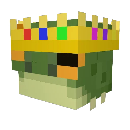 KingWeezy Minecraft avatar head, 3D render