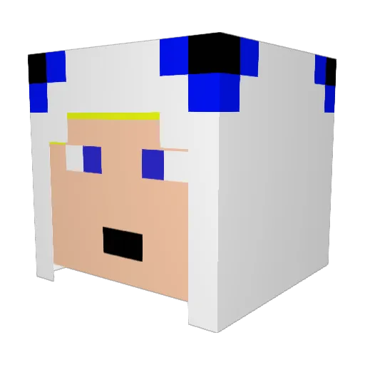 KingWied Minecraft avatar head, 3D render