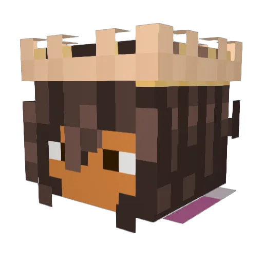 KingWildRose Minecraft avatar head, 3D render
