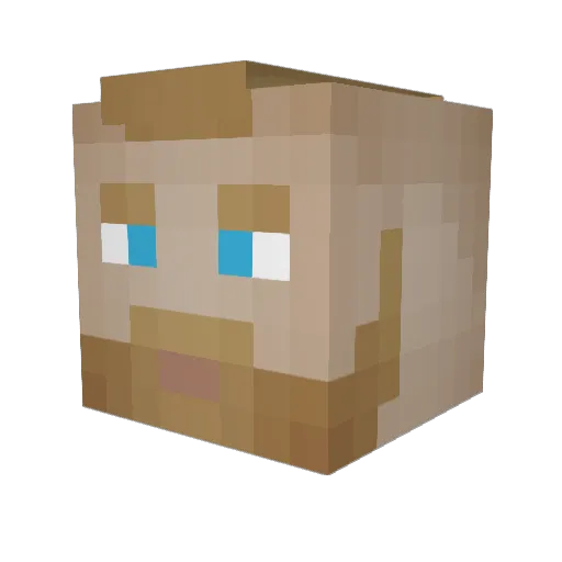 KingWilk Minecraft avatar head, 3D render