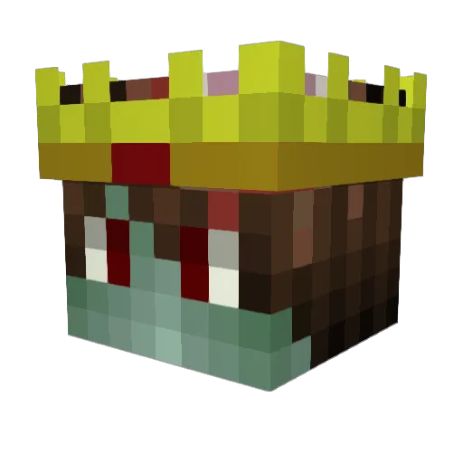 KingXavier2 Minecraft avatar head, 3D render