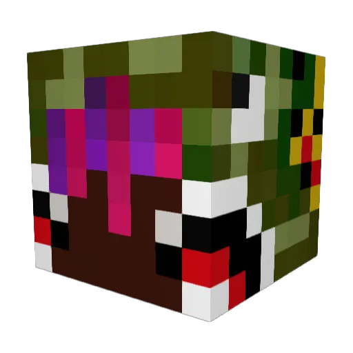 KingYuYu Minecraft avatar head, 3D render