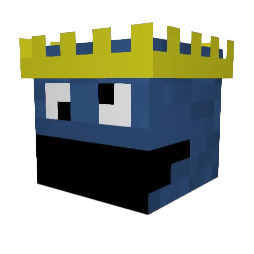 KingZapp420 Minecraft avatar head, 3D render