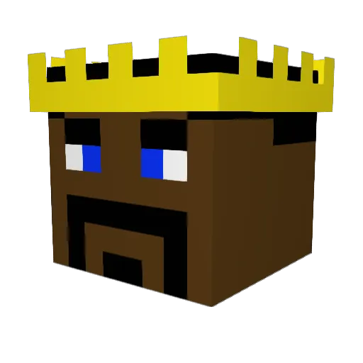 KingZerkk_ Minecraft avatar head, 3D render