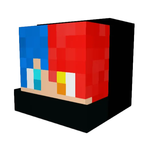 KingZetsu Minecraft avatar head, 3D render